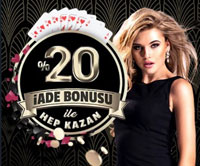 y�zde 20 iade bonusu al�n!