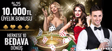 10 000 TL ye kadar ilk para yat�rma bonusu all�n!